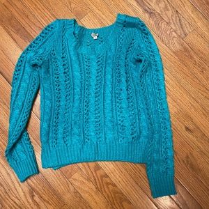 POOF! Women’s Knit Green sz Small Sweater